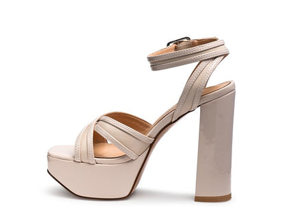 NYC PLATFORM HEELED SANDALS