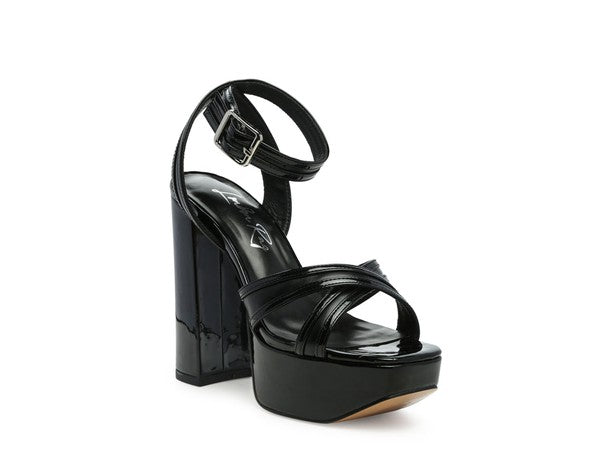 NYC PLATFORM HEELED SANDALS