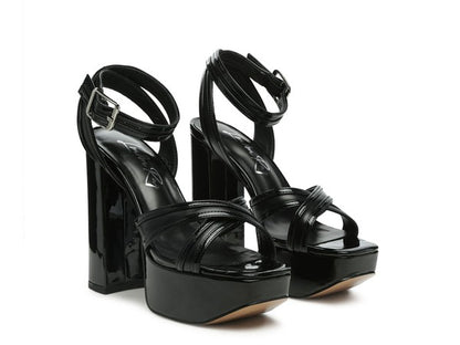 NYC PLATFORM HEELED SANDALS