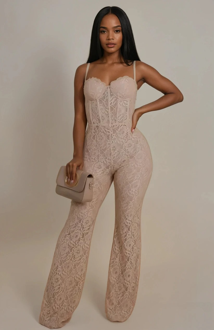 Talk to Me Nice | Lace Jumpsuit